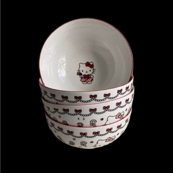 Super cute hello kitty Christmas bowls set of 4 - Picture 6 of 6